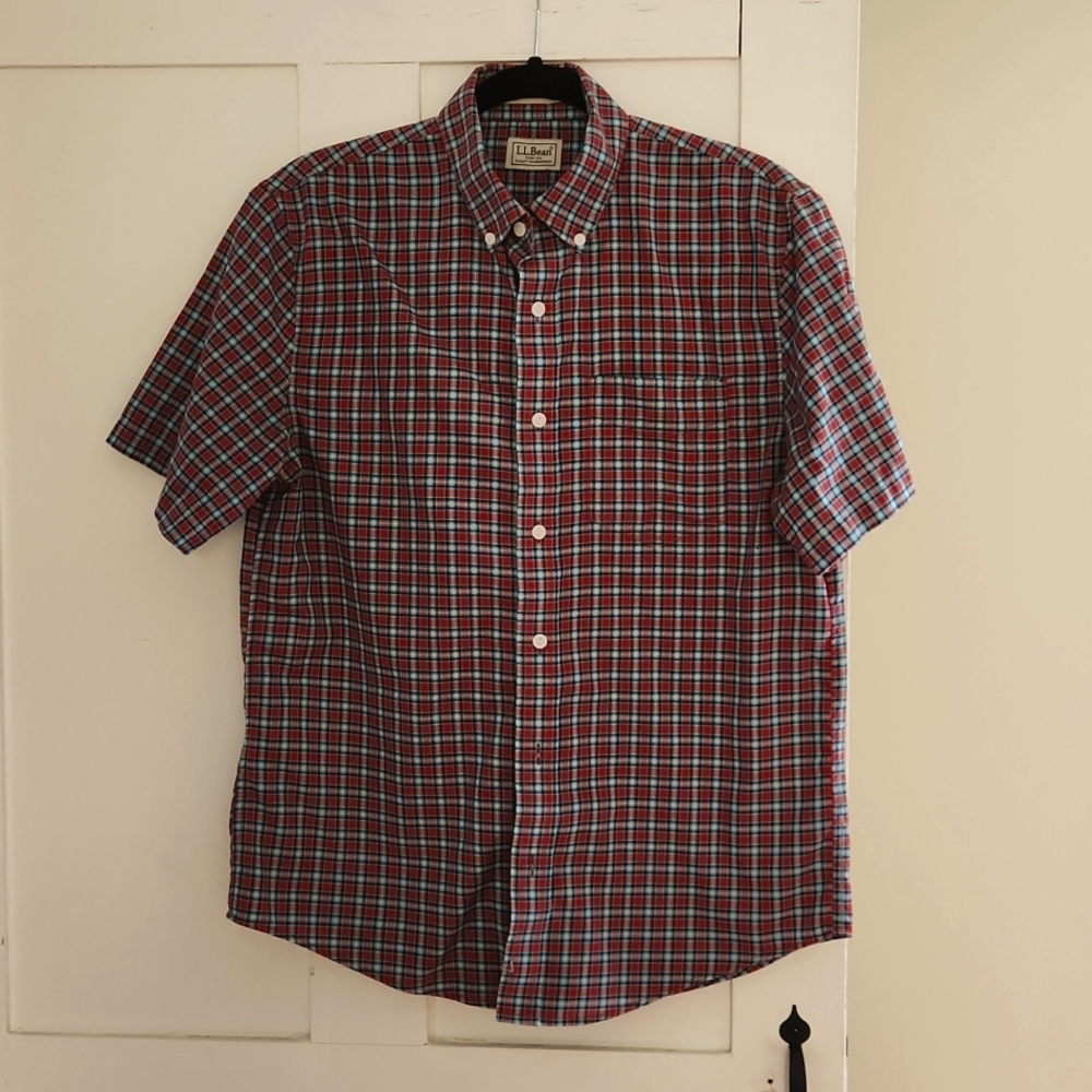 LL Bean Men's plaid SS shirt/FREE with purchase!! 🎁